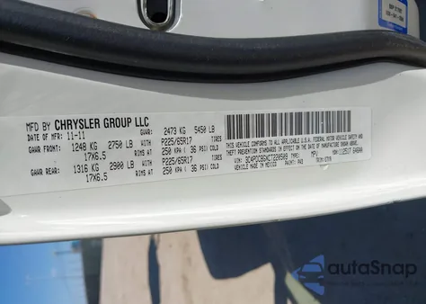 2012 Dodge Journey Sxt из США, поврежденный, VIN 3C4PDCBGXCT220509